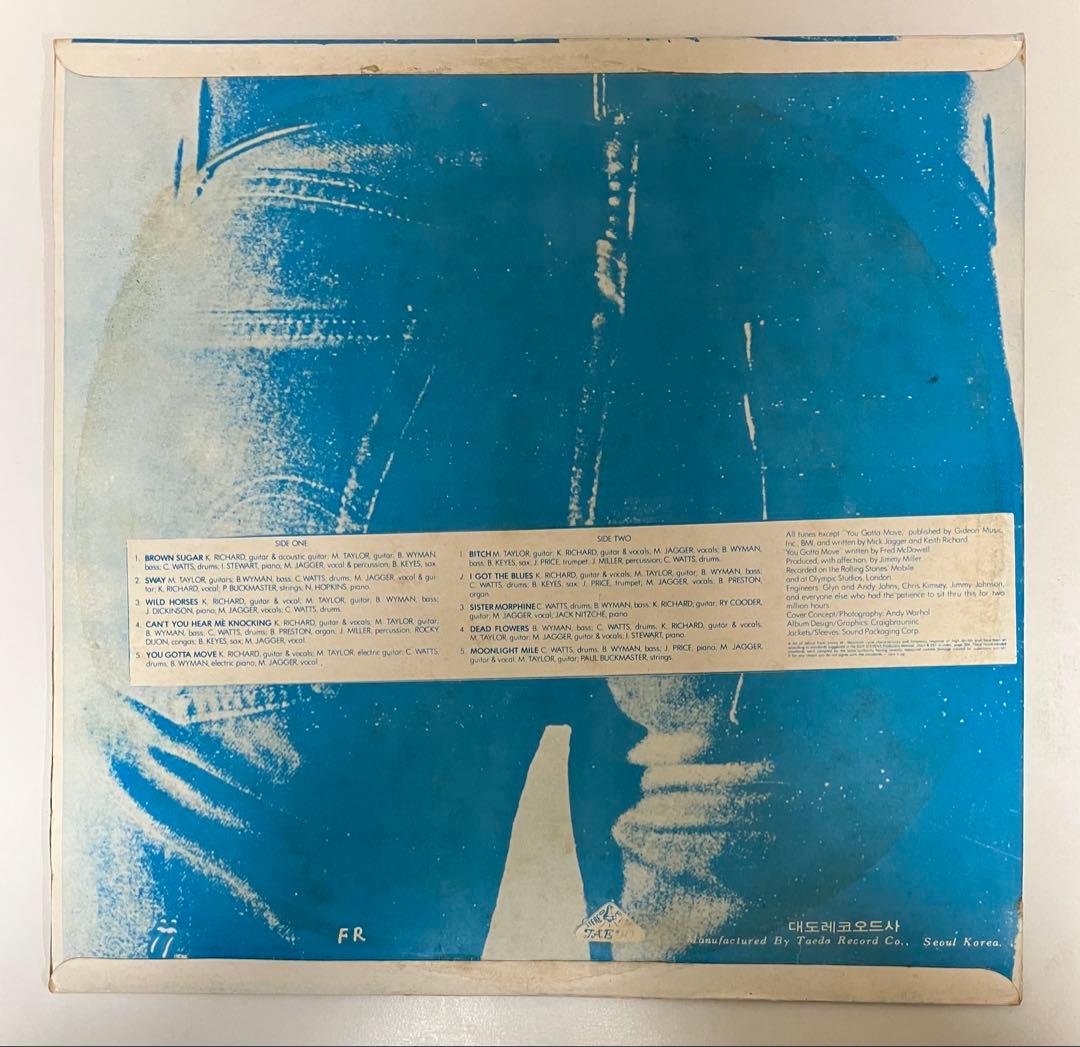 韓国盤 Rolling Stones Sticky Fingers LPレコード