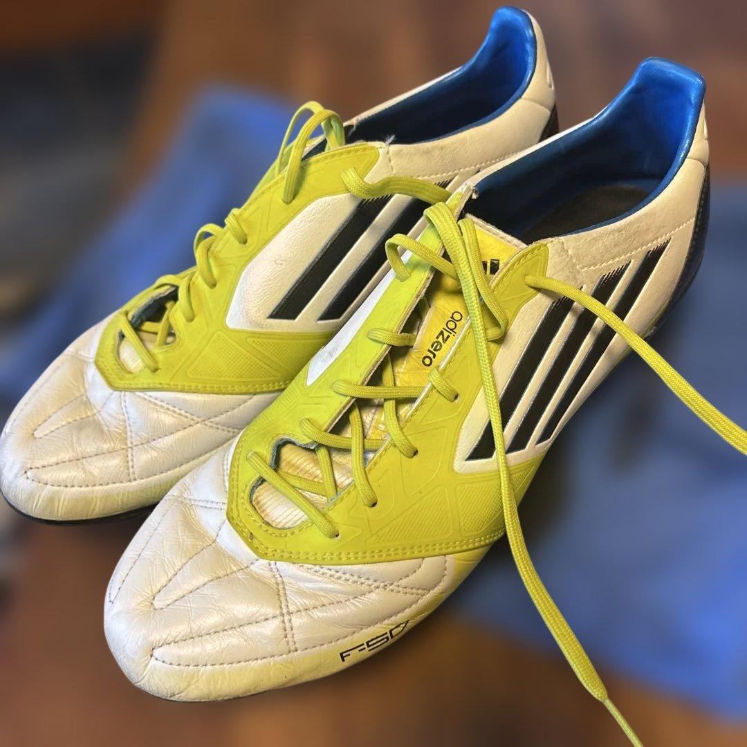 adidas adizero サッカーシューズ ホワイト/イエロー