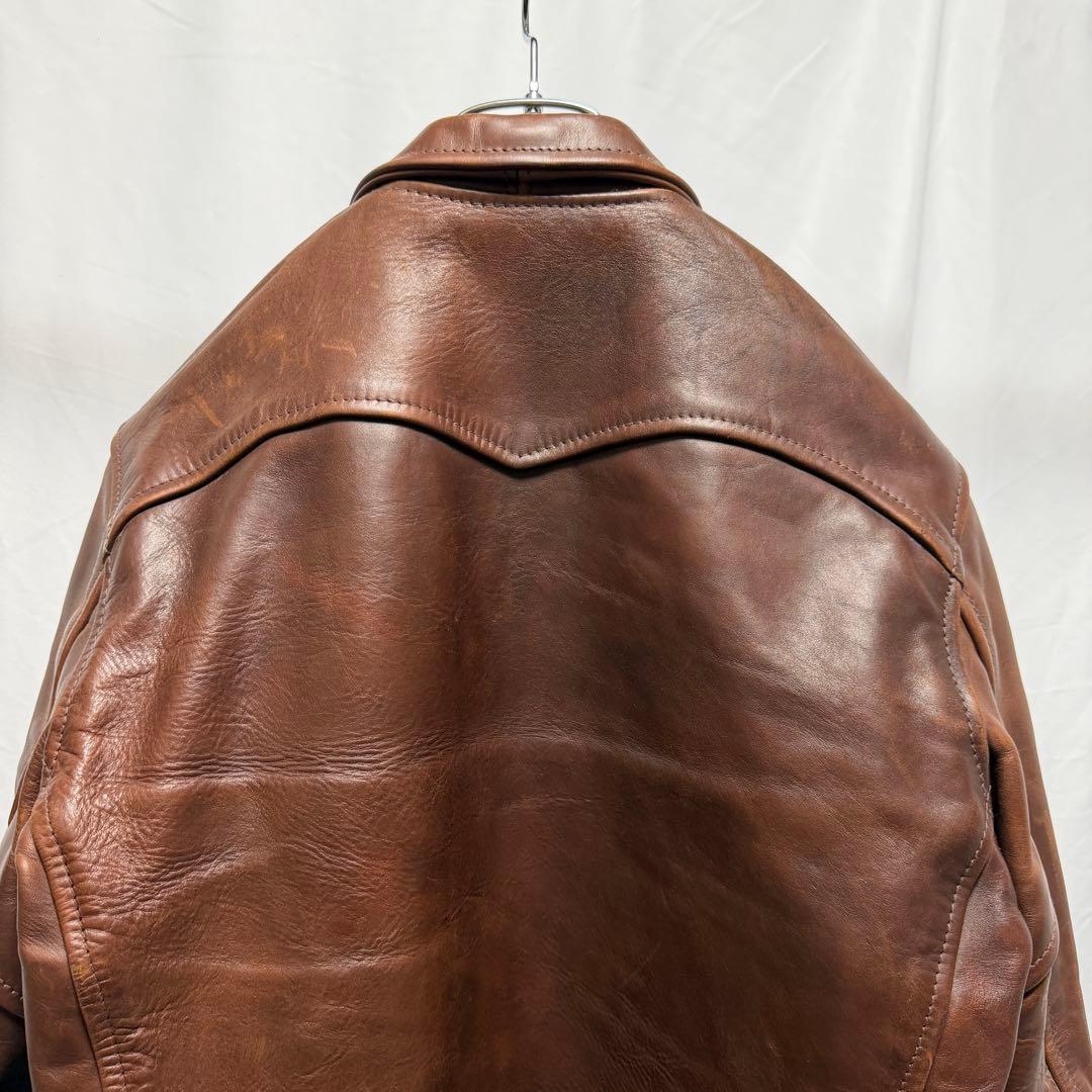 エアロレザー ハイウェイマン プレミア 本革 馬革 レザー ジャケット カスタム