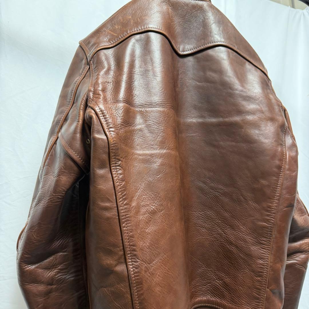 エアロレザー ハイウェイマン プレミア 本革 馬革 レザー ジャケット カスタム