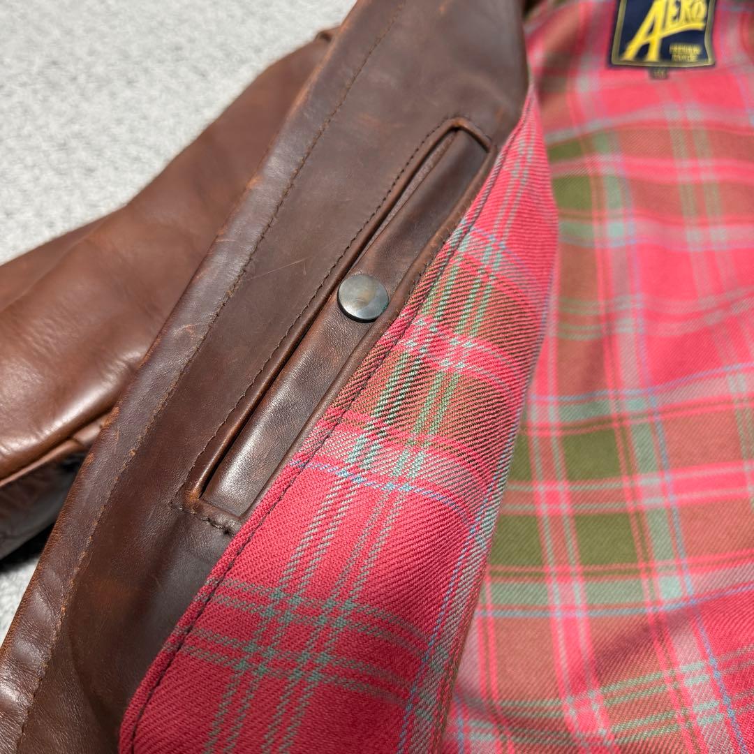 エアロレザー ハイウェイマン プレミア 本革 馬革 レザー ジャケット カスタム