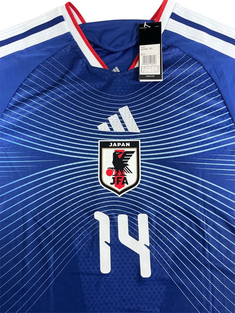 日本代表　伊東純也　14番　オーセンティック仕様半袖ユニホーム　Lサイズ