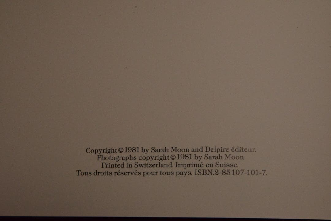 【Souvenirs Improbables 】Sarah Moon 1981年