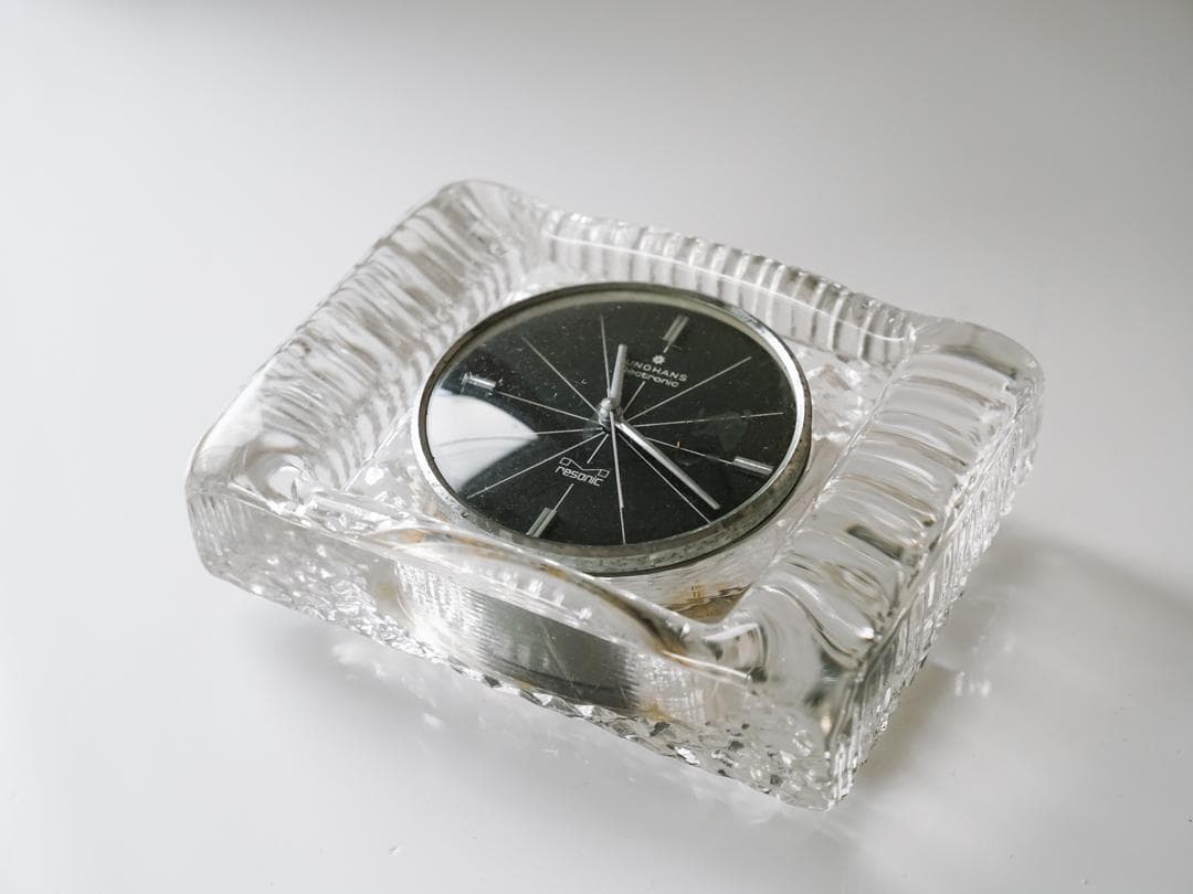 60-70's \"JUNGHANS\" クリスタル 置時計 ミッドセンチュリー