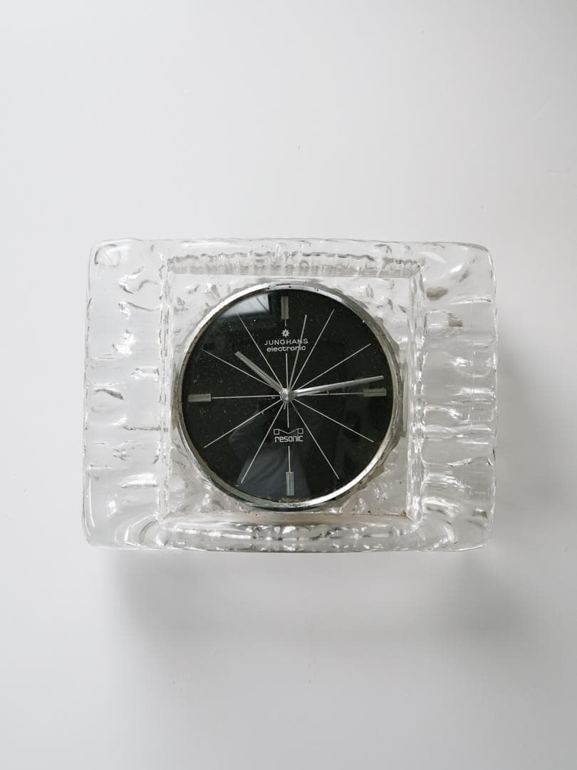 60-70's \"JUNGHANS\" クリスタル 置時計 ミッドセンチュリー