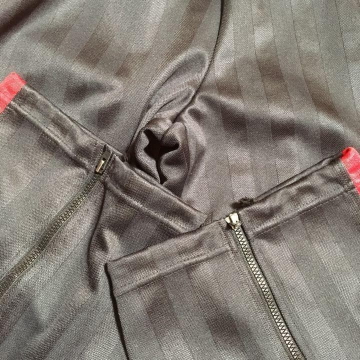 日本製 PUMA ジャージ セットアップ 黒 赤 S～Mサイズ 古着 プーマ