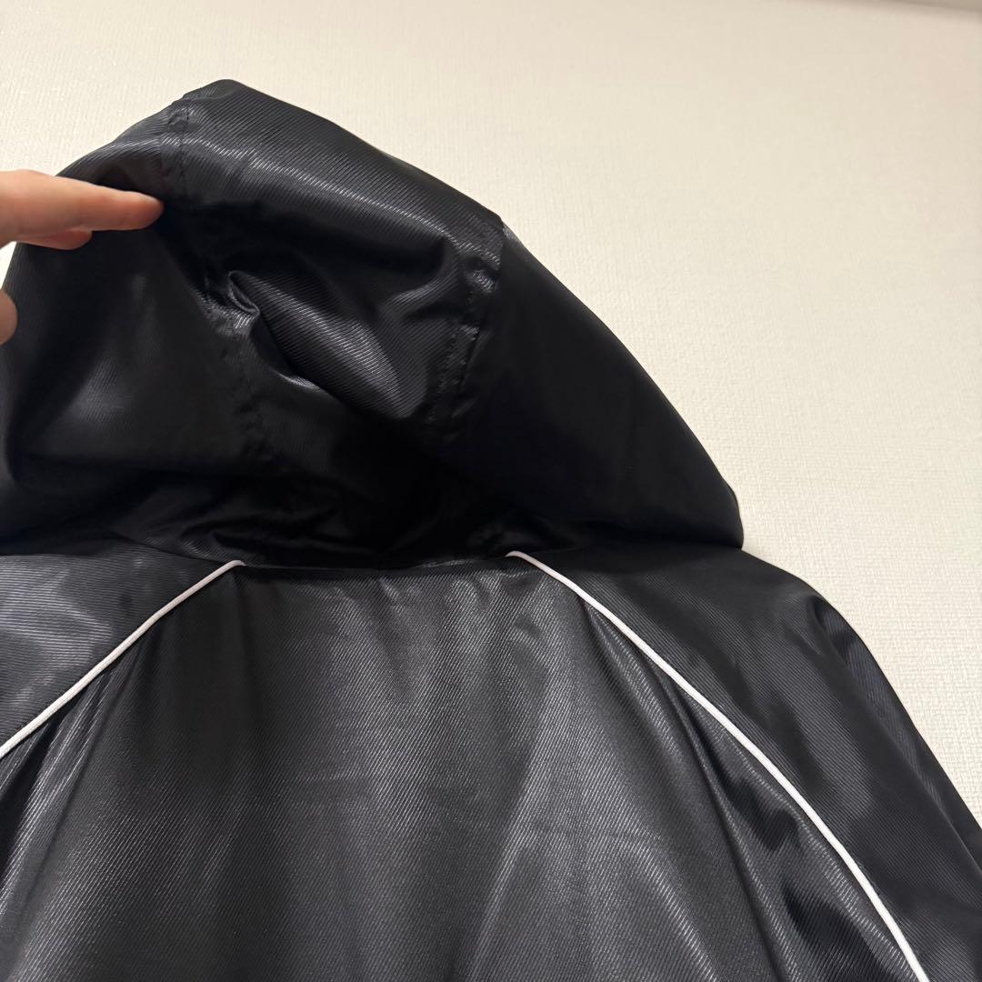 美品 NIKE ナイキ ボア フリース ロング ベンチコート フード付き M 黒