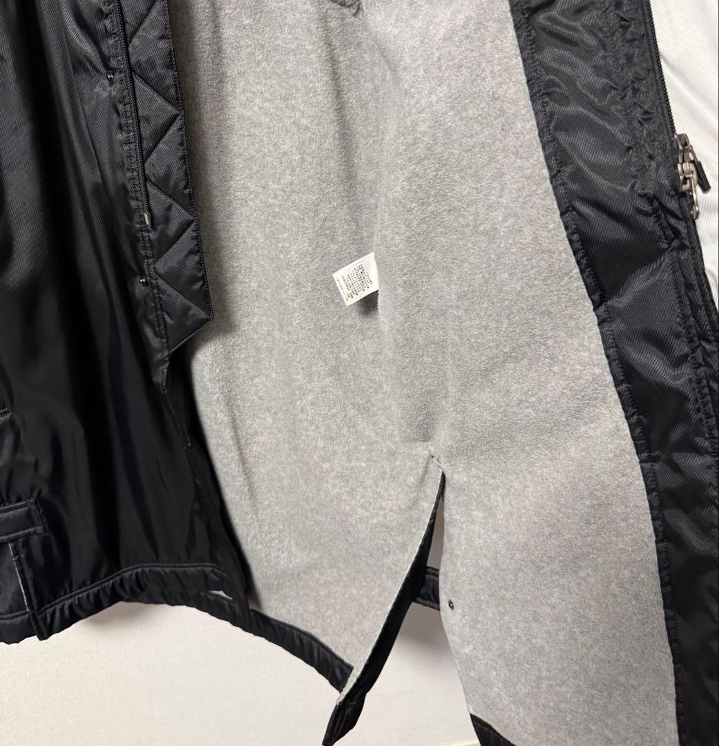 美品 NIKE ナイキ ボア フリース ロング ベンチコート フード付き M 黒