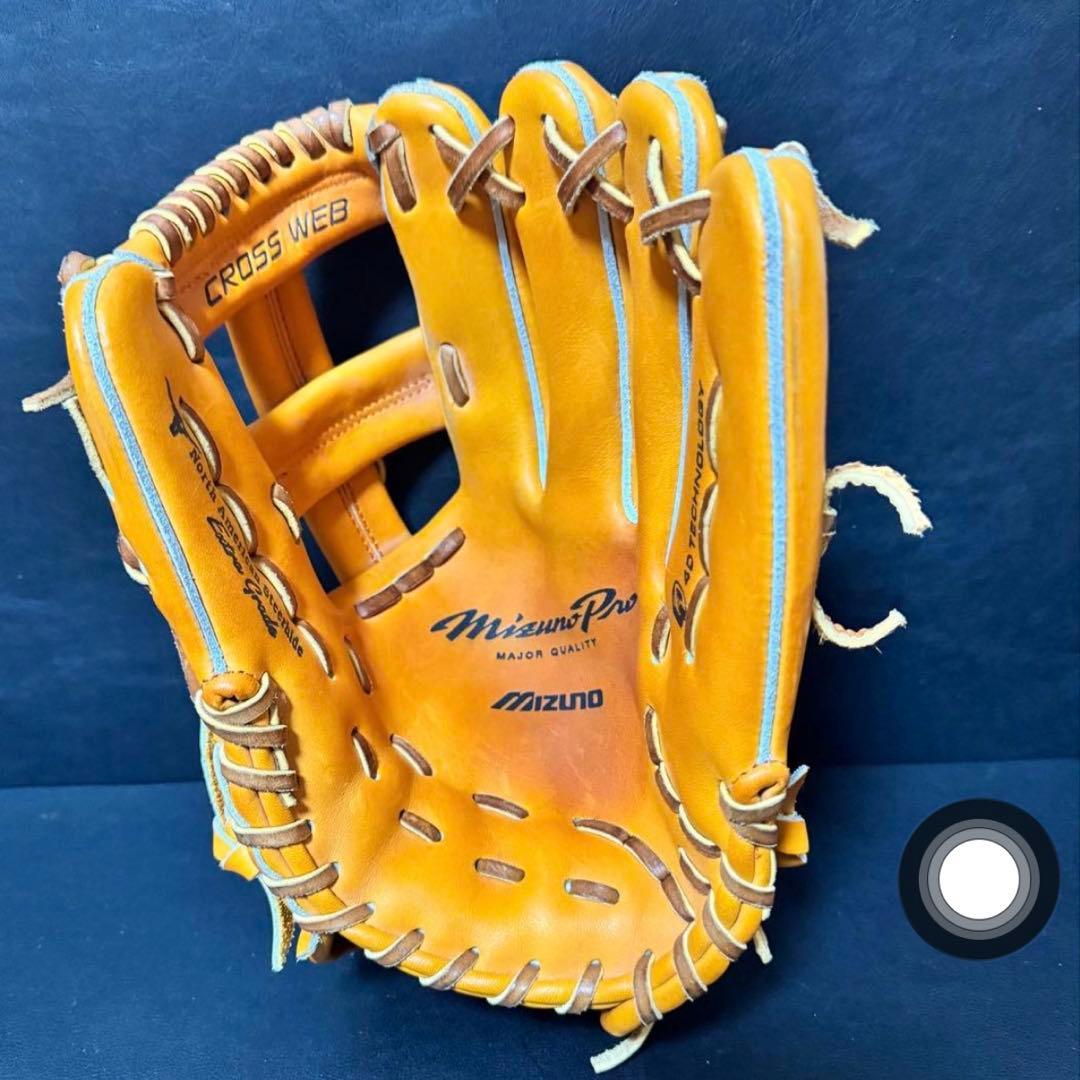 ミズノプロ 硬式グローブオレンジMマー ク