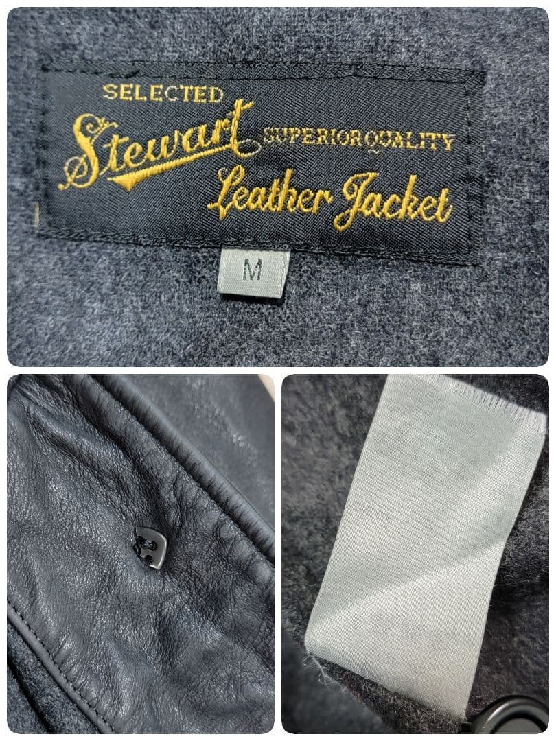 希少 イタリア製 スチュワートレザー Stewart Leather カーコート