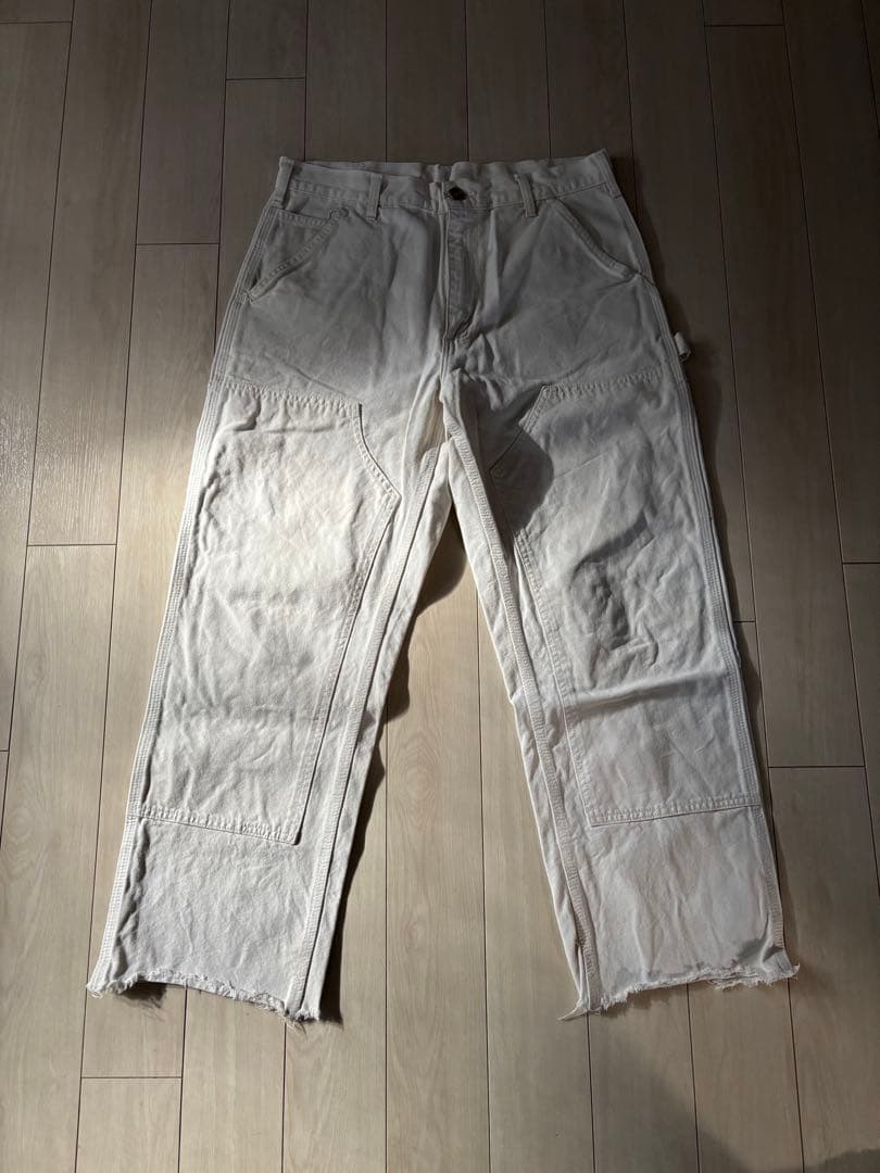 パ*ト様 【300円スタート】　カーハート　ダブルニー　ホワイトペインター　US