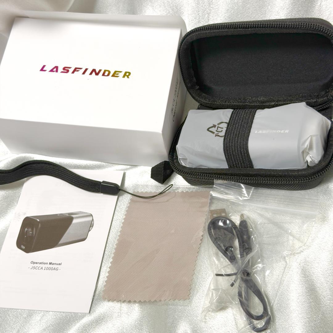 レーザー距離計 0.02秒測定 3点間距離 7倍望遠 1000M ケース付き