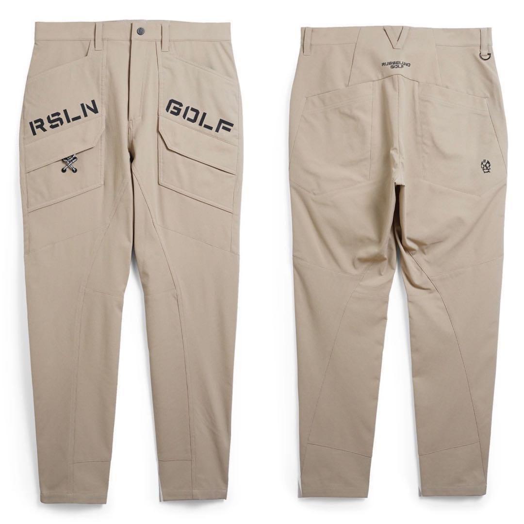 ラッセルノ ゴルフ ロゴ ストレッチ ジョガー ロングパンツ ベージュ XL 6