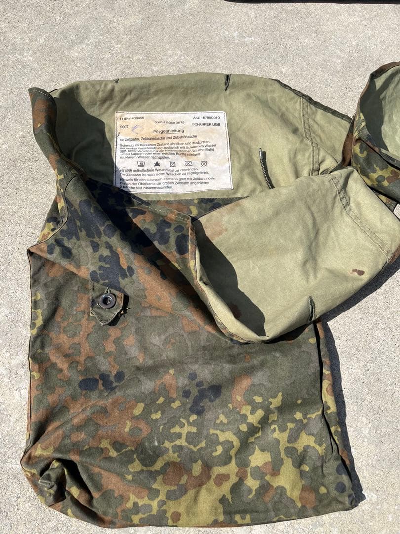 ドイツ軍　パップテント　薪ストーブ穴有り　付属品全部揃ってます