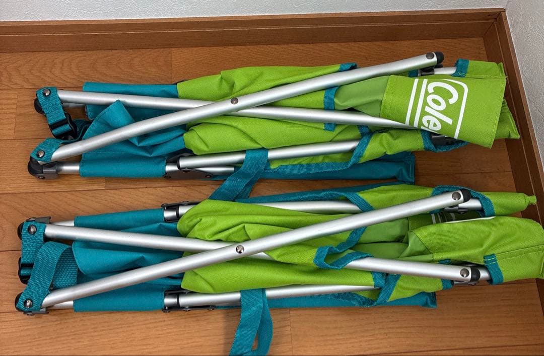 美品　Coleman コンパクト グランド チェア （ライム） 2個　コールマン