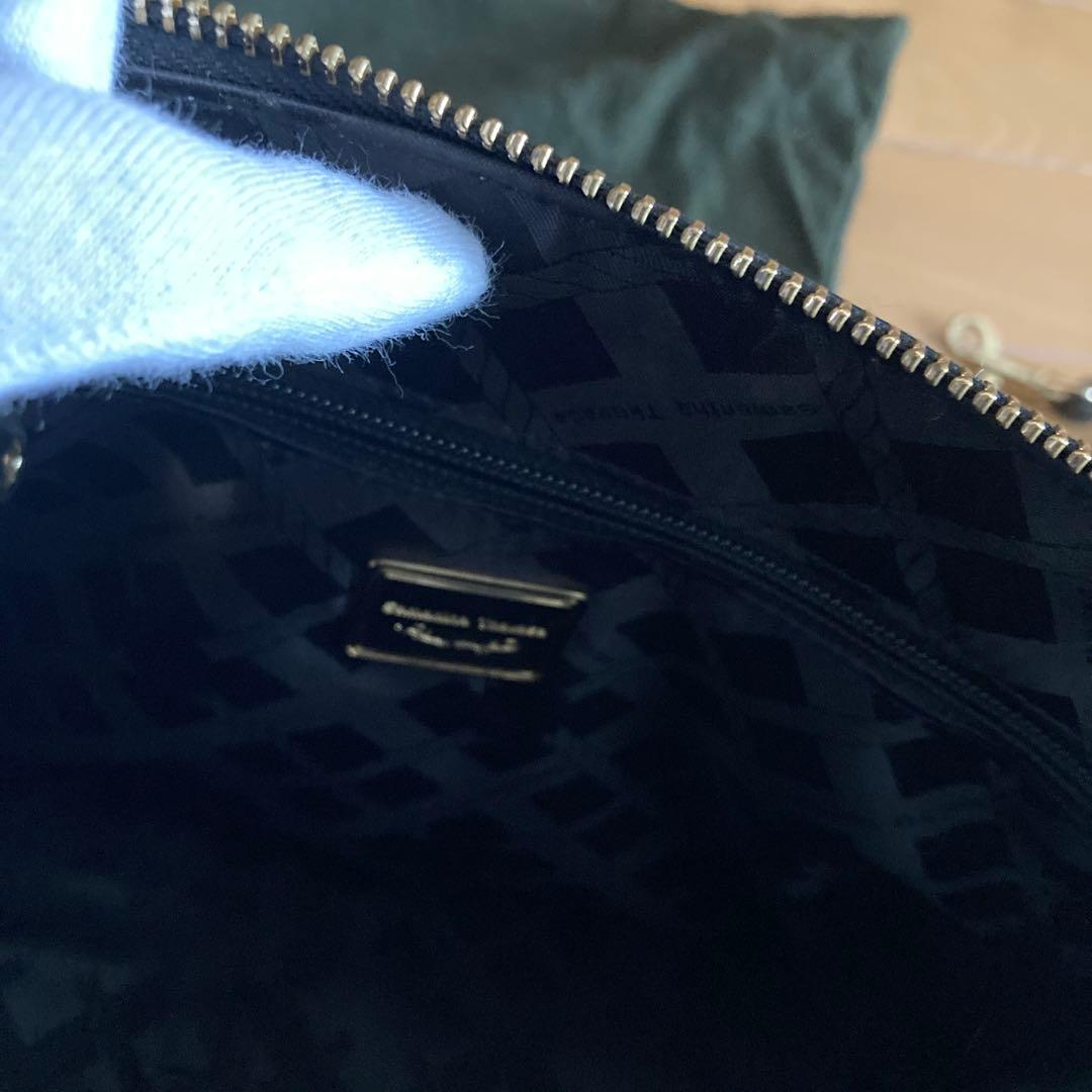 Samantha Thavasa ブラックレザーハンドバッグ