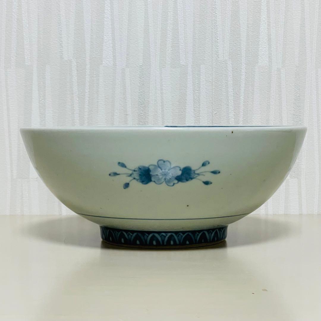 有田焼 六代 佐藤走波 染錦花鳥蝶文 鉢 直径22.5cm