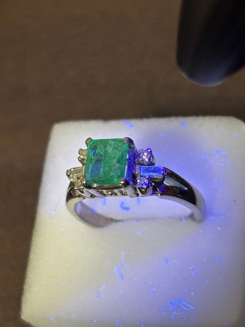 18K 刻印 リング 3.1g メレダイヤ付き