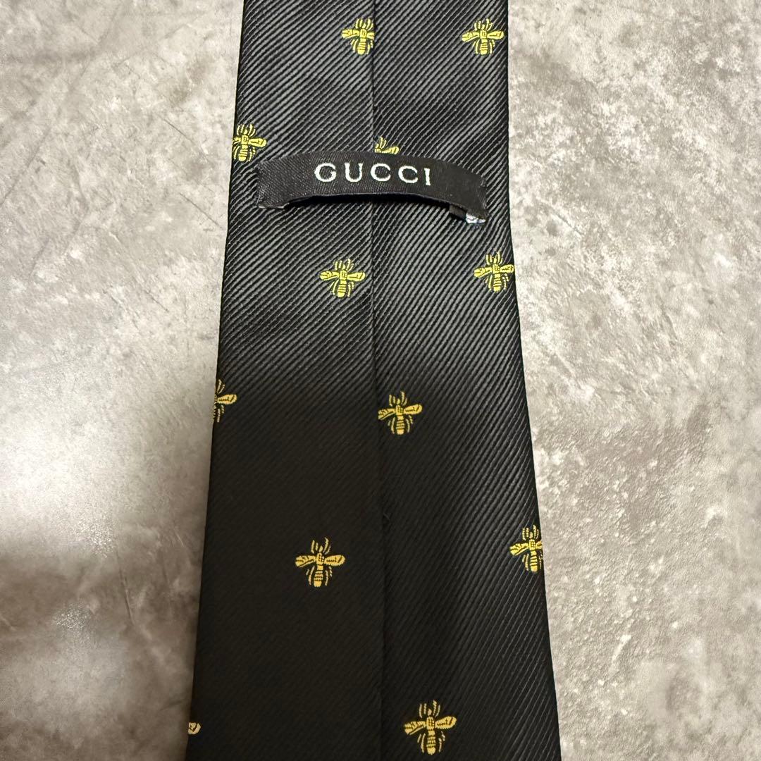 【✨極美品✨】GUCCI グッチ ネクタイ 蜂 ビー ソリッド系 ハイブランド