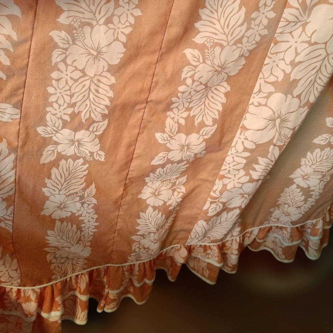 新品CCFashionsフラダンスロングドレス♡ハワイ製♡希少♡ハイビスカス柄