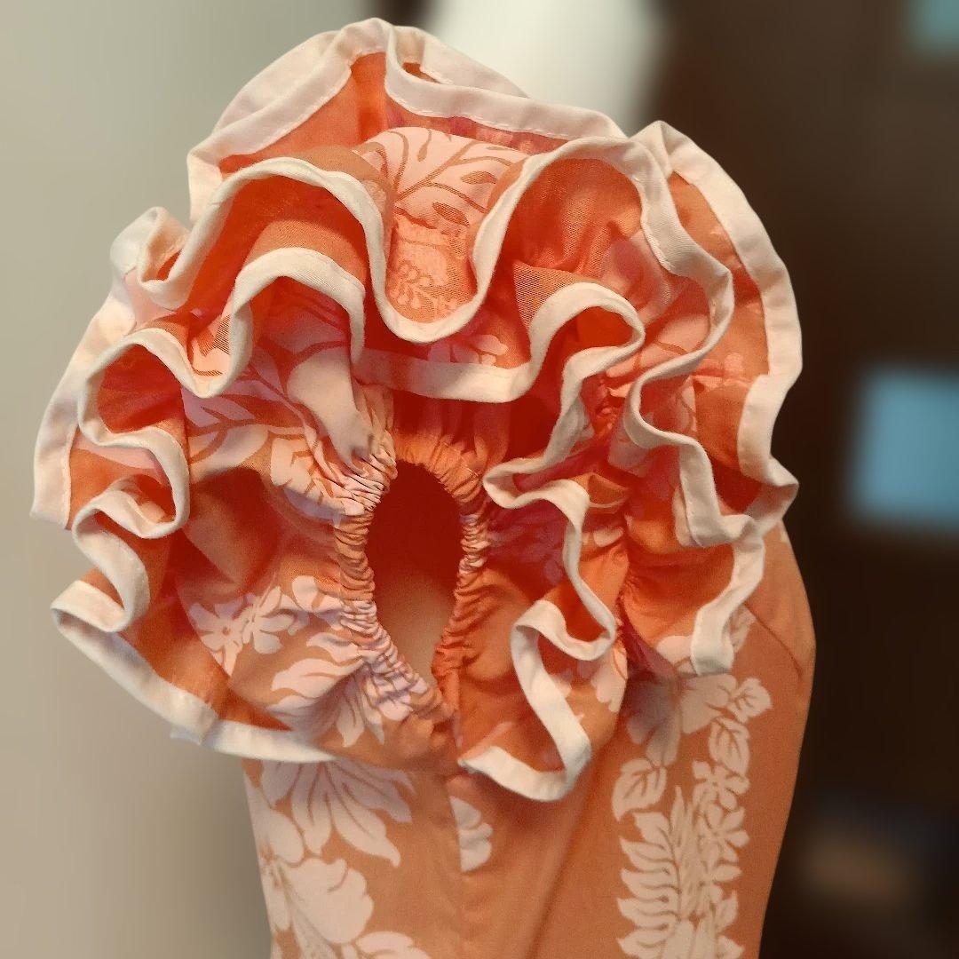 新品CCFashionsフラダンスロングドレス♡ハワイ製♡希少♡ハイビスカス柄