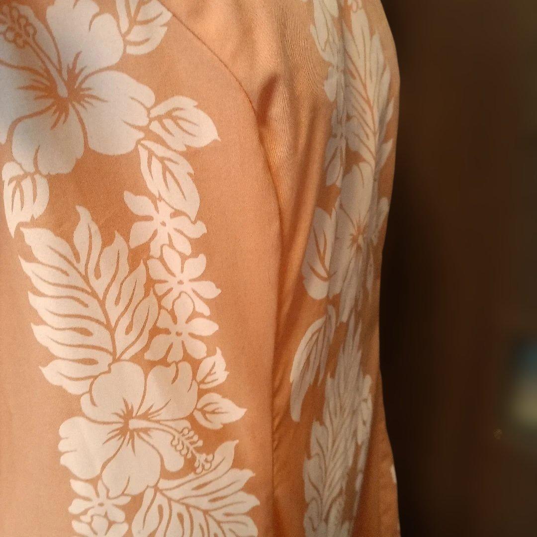 新品CCFashionsフラダンスロングドレス♡ハワイ製♡希少♡ハイビスカス柄