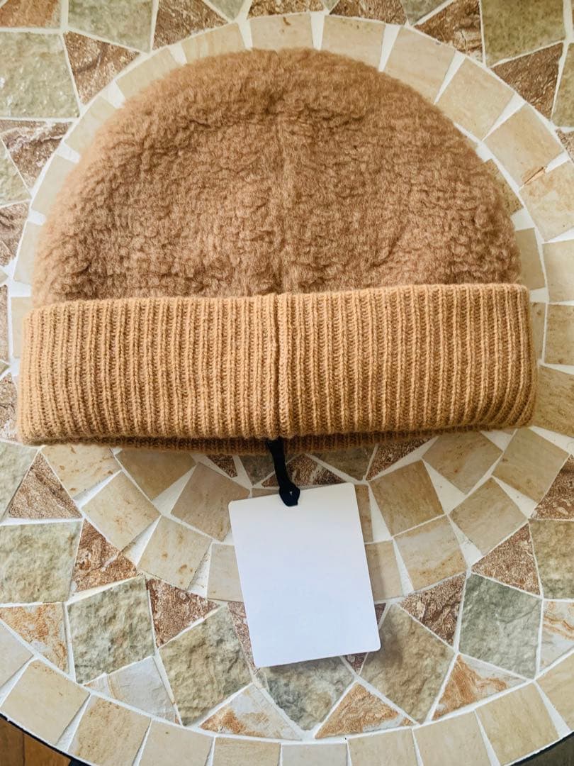 MaxMara ベージュニット帽 サイズ58