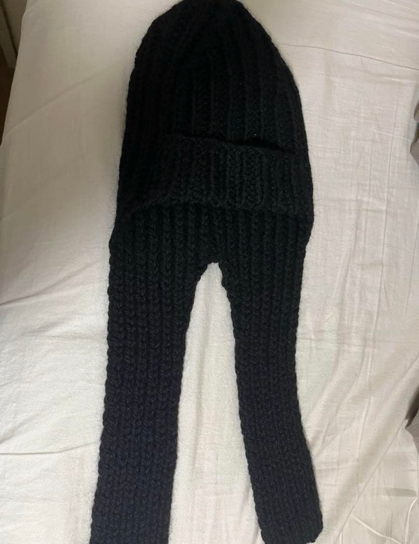 DRIES VAN NOTEN ブラックセルフタイビーニー