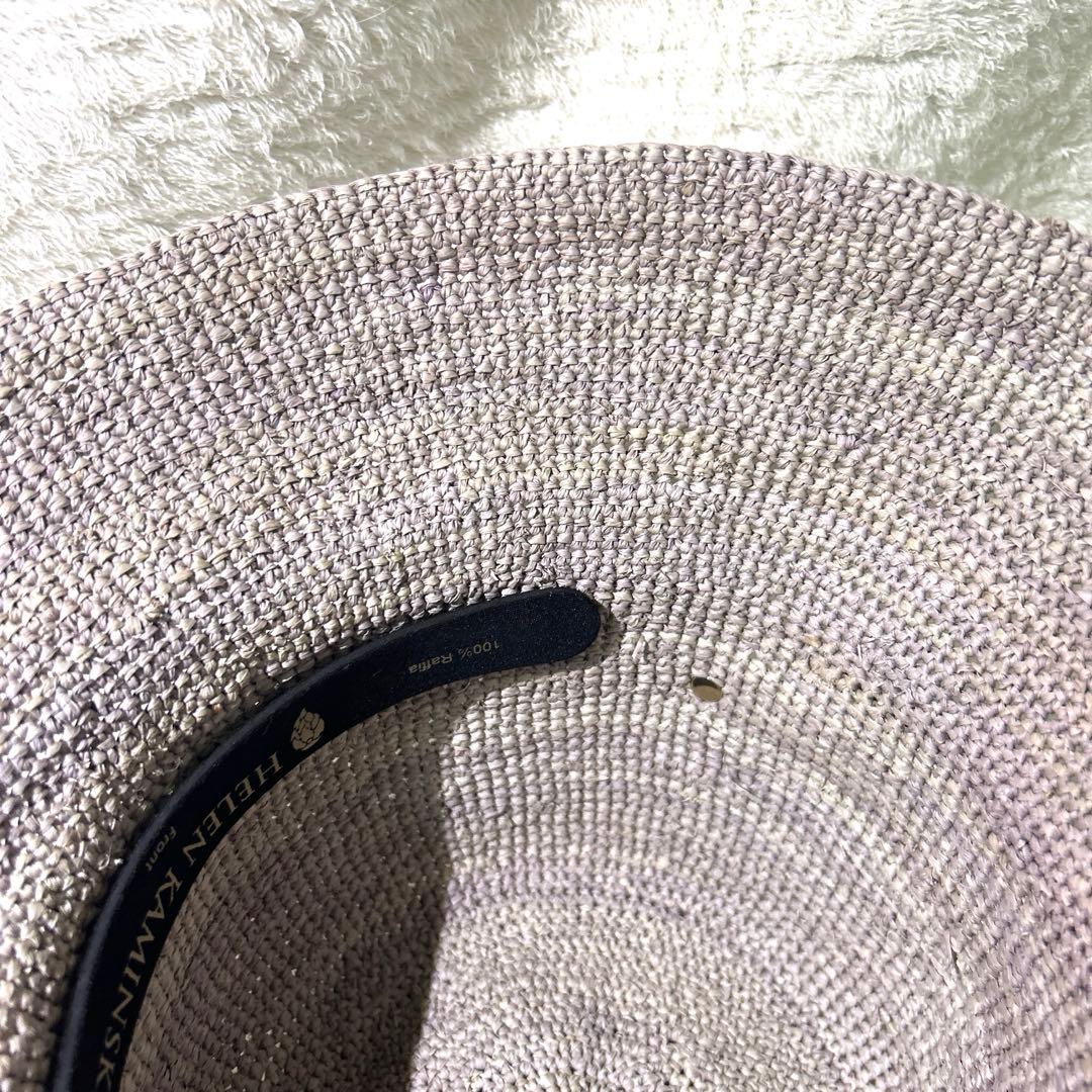 HELEN KAMINSKI ヘレンカミンスキー　麦わら　帽子　ハット　グレー