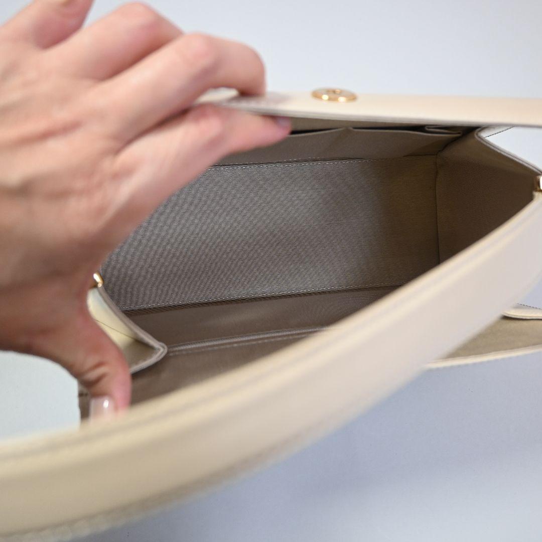 668★ 濱野皮革工藝 HAMANO カーフレザー ハンドバッグ フォーマル