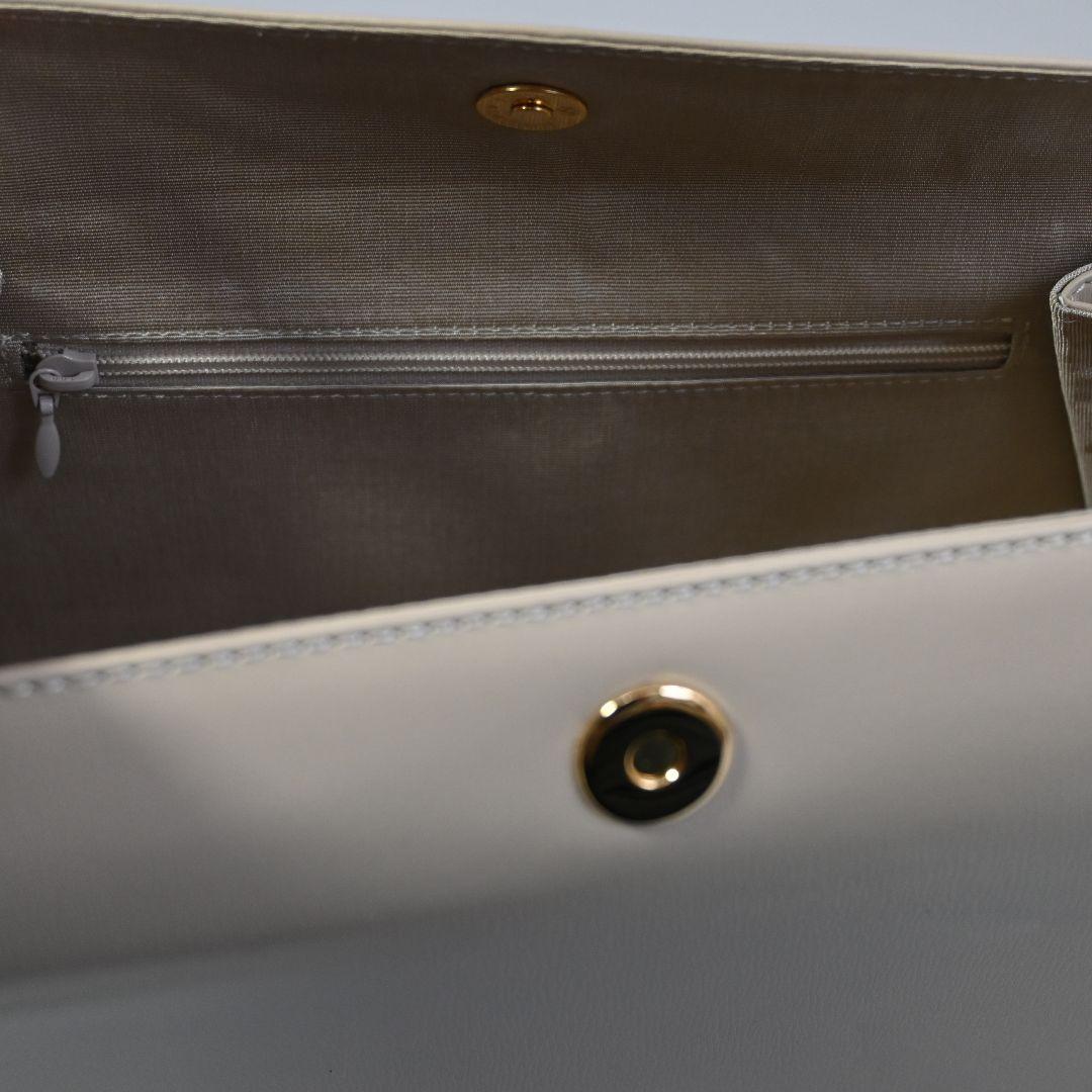 668★ 濱野皮革工藝 HAMANO カーフレザー ハンドバッグ フォーマル