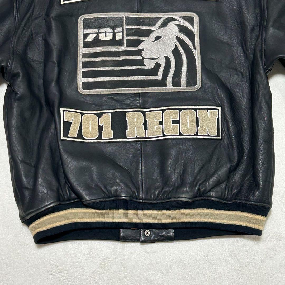 希少　ヴィンテージ　ラムレザージャケット　ワッペンXL プロフェッショナルレザー