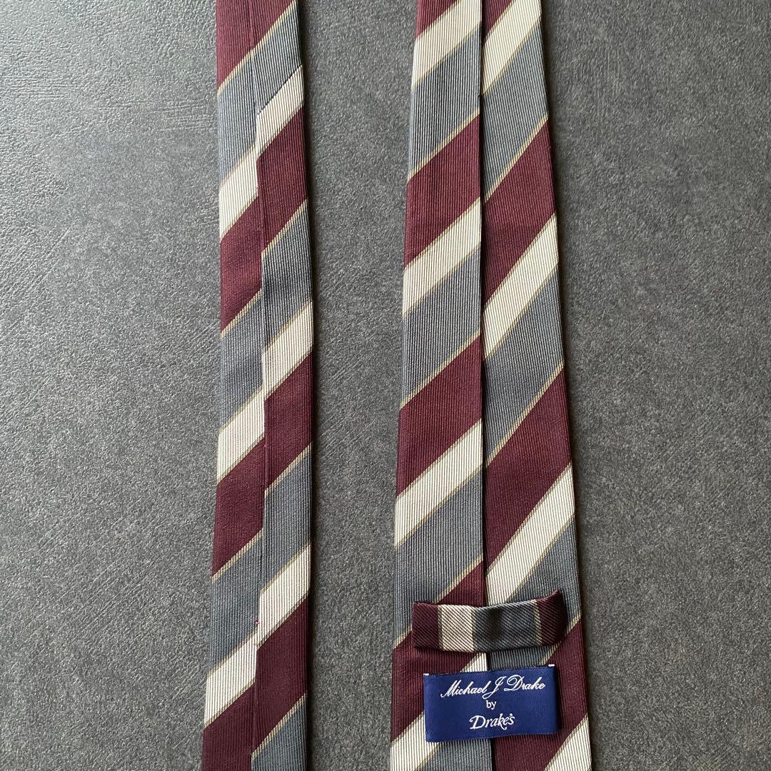 Drake's(ドレイクス) Beams F別注　シルクレジメントタイ