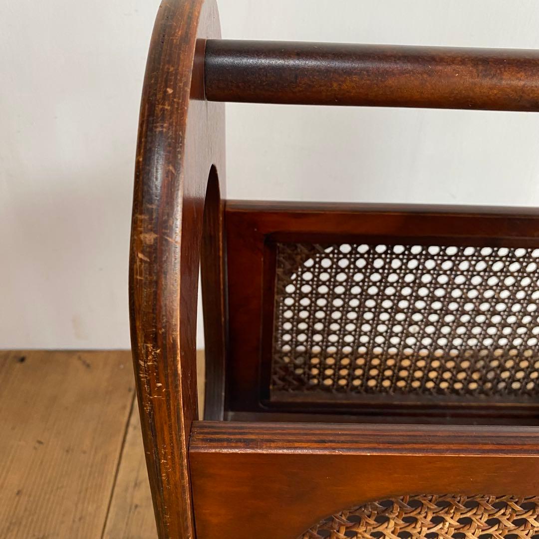 2点セット カゴ棚 マガジンラック レトロ z969