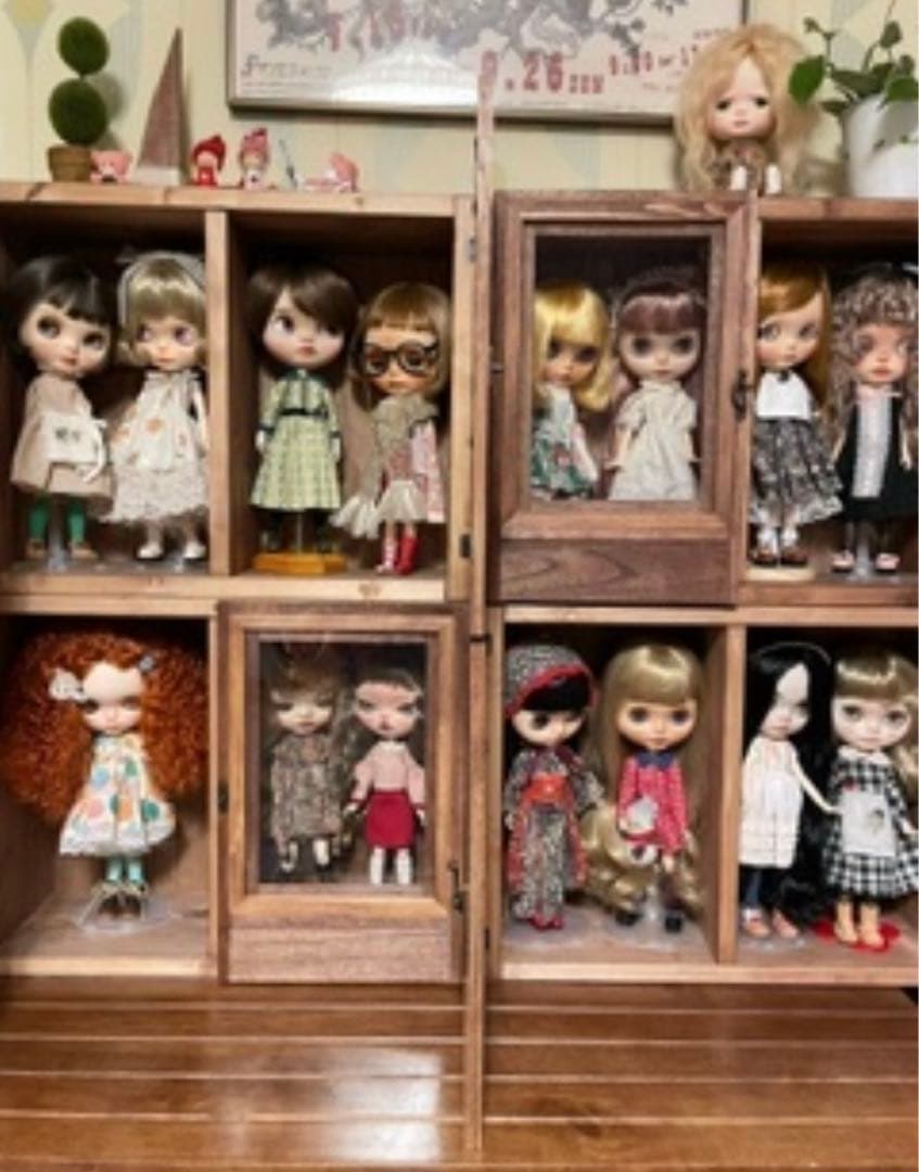 シナモンシュガー　人形用木製収納ケース　ハンドメイドブライスアイシードール