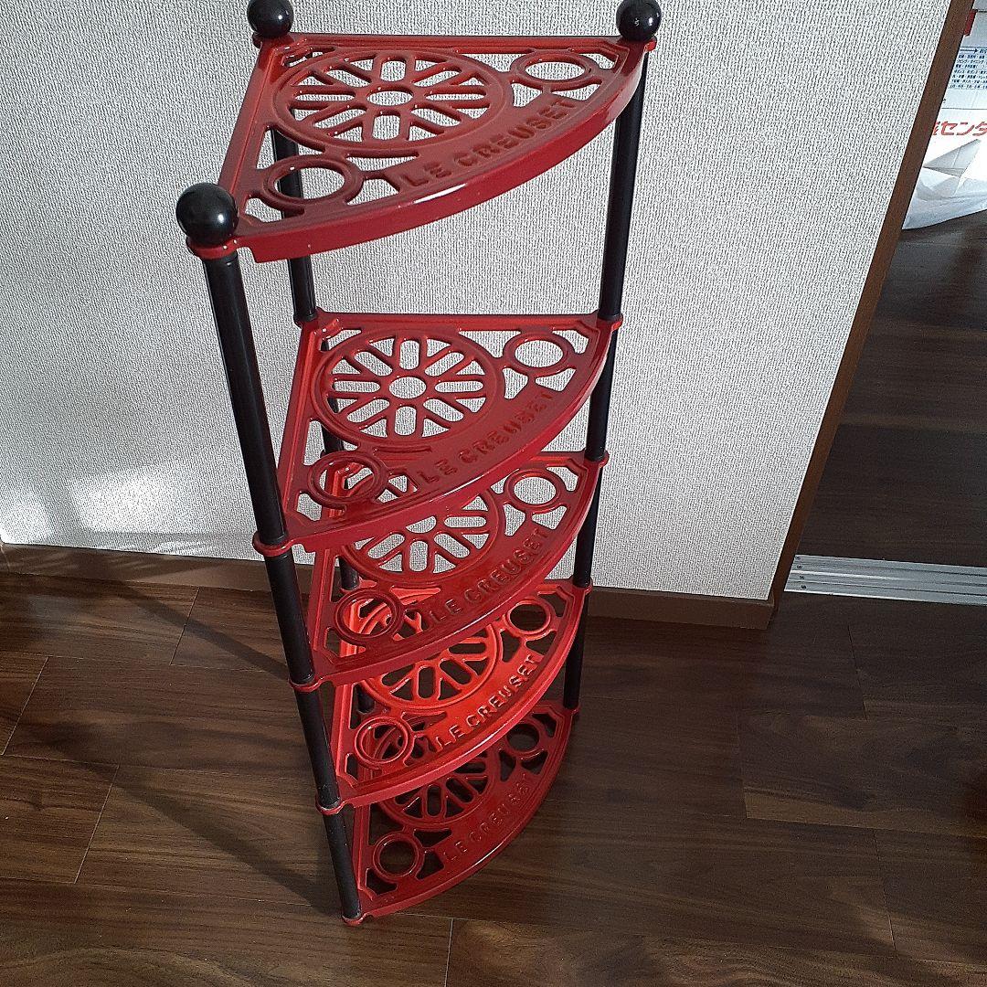 LE CREUSET 三角形シェルフ 赤 ルクルーゼ