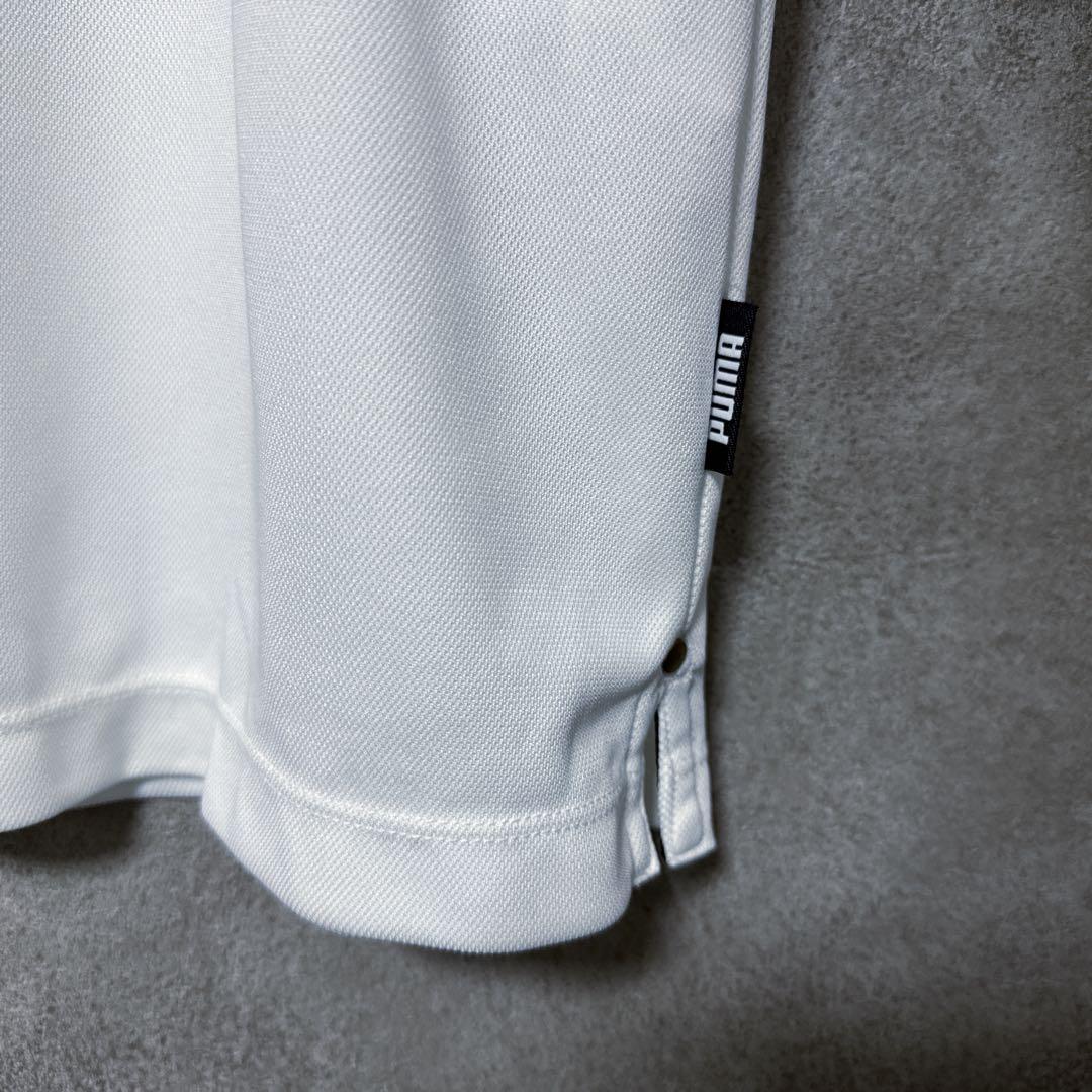 PUMA GOLF プーマゴルフ ビッグロゴ モックネック シャツ ホワイト L