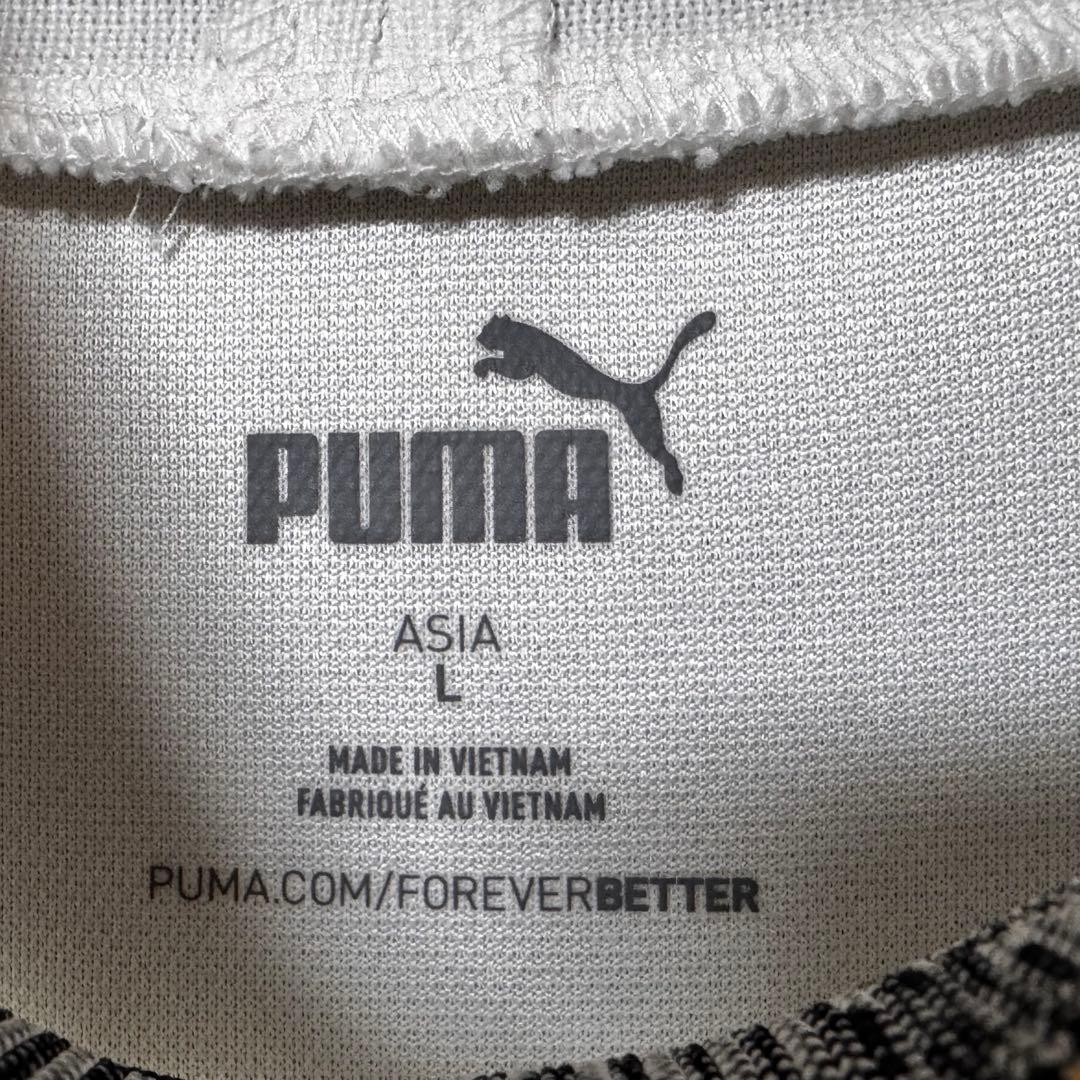 PUMA GOLF プーマゴルフ ビッグロゴ モックネック シャツ ホワイト L