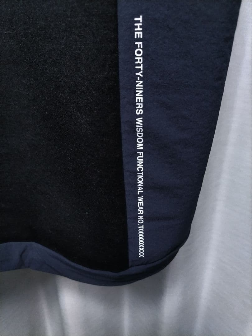TFW49 ハーフジップ　プルオーバー　半袖　パーカー　黒×ネイビー