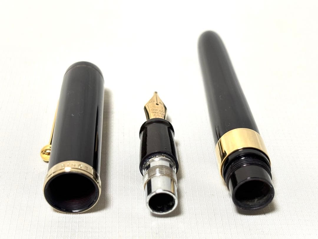 Ohashido 大橋堂 万年筆 胴軸リング K18 ペン先14K 美品