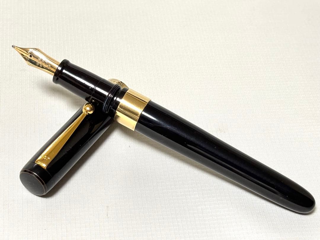 Ohashido 大橋堂 万年筆 胴軸リング K18 ペン先14K 美品