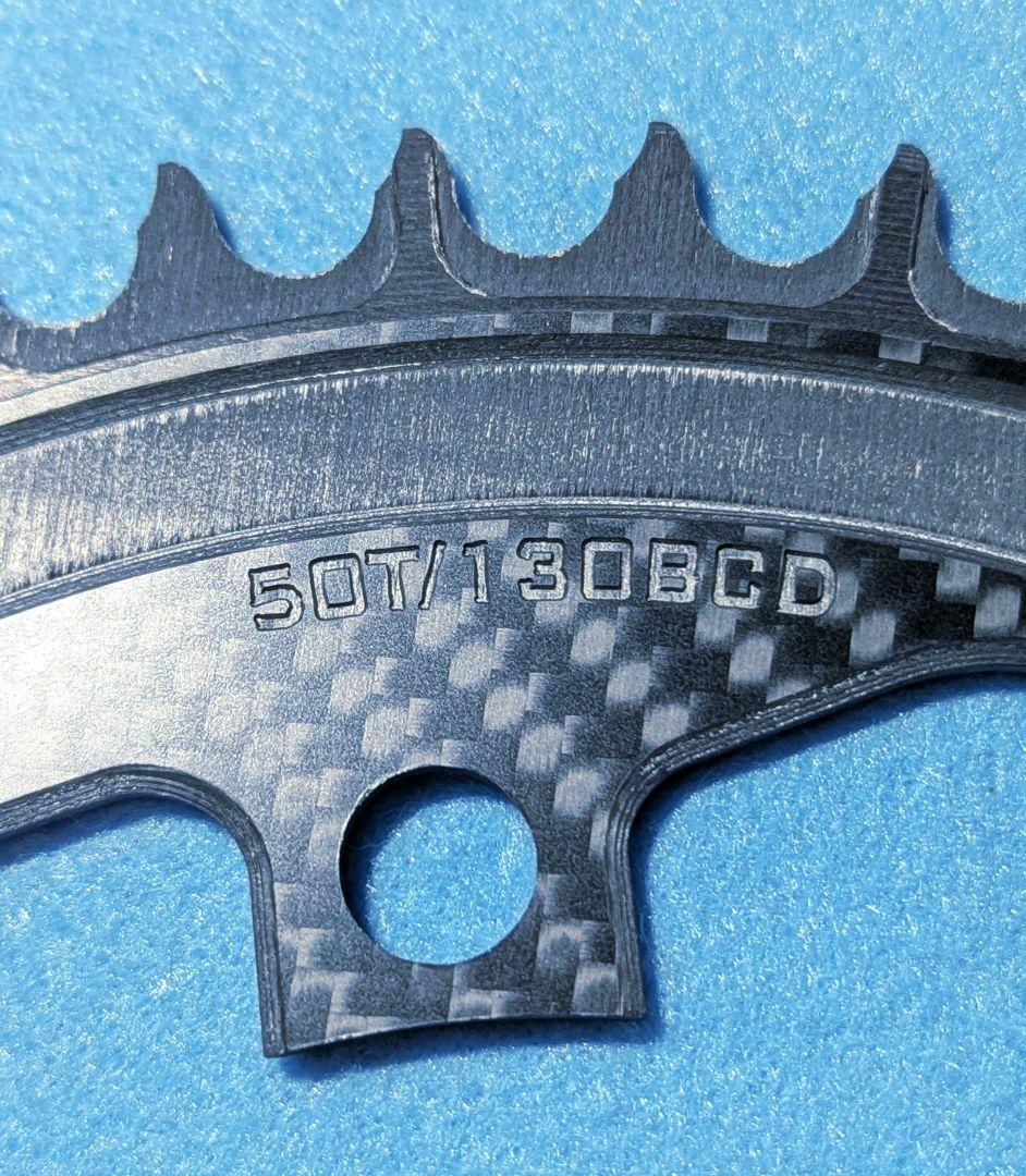 union jack カーボンチェーンリング 3K柄 50T pcd130