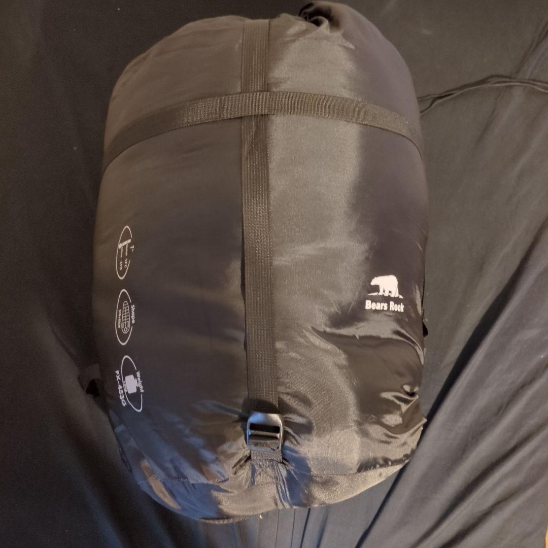 ベアーズロック ドラフトフード付き寝袋 ブラウン シュラフ