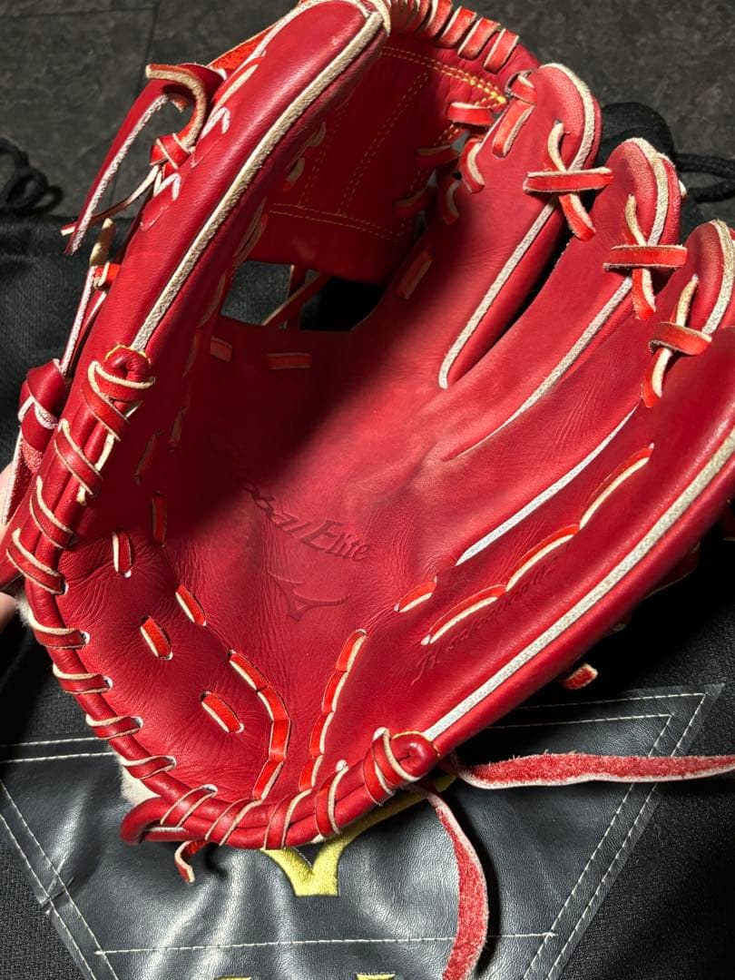 Mizuno Global Elite 硬式グローブ レッド