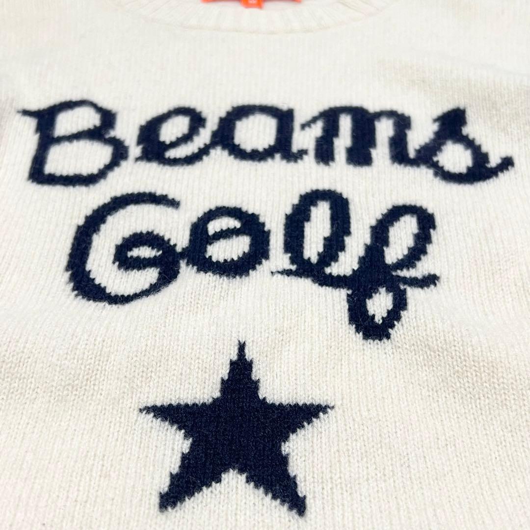 美品 ビームスゴルフ ニット セーター M ウール 星 アメリカン レディース
