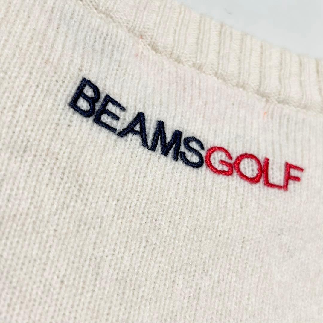 美品 ビームスゴルフ ニット セーター M ウール 星 アメリカン レディース