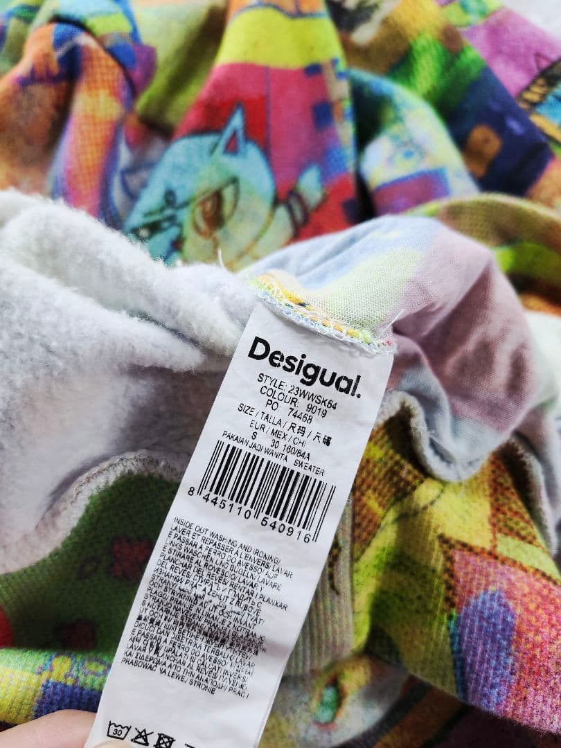 Desigual × maria escote　猫　 スウェットロングスリーブ