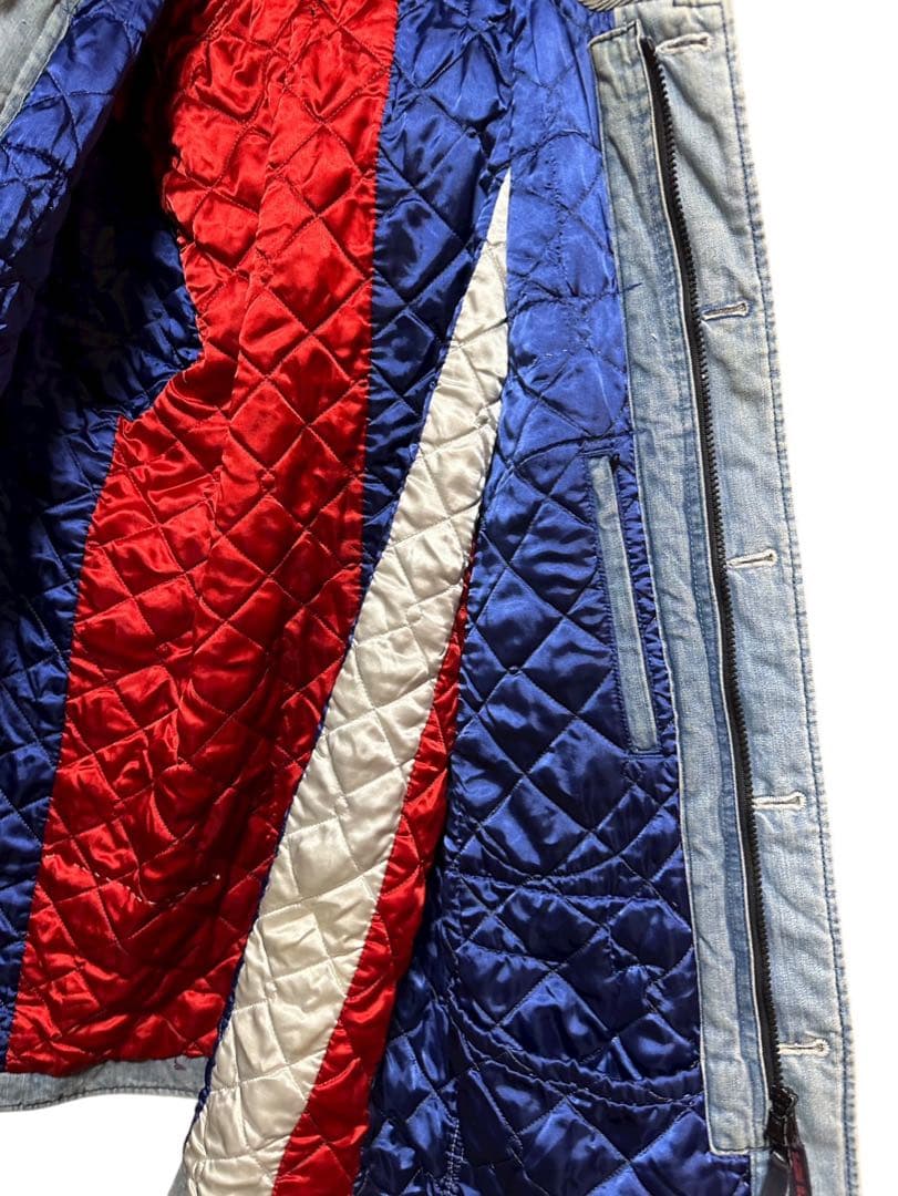 BLUE BLUE日本製/メイク加工キルティングランダムボタンデニムジャケット♡