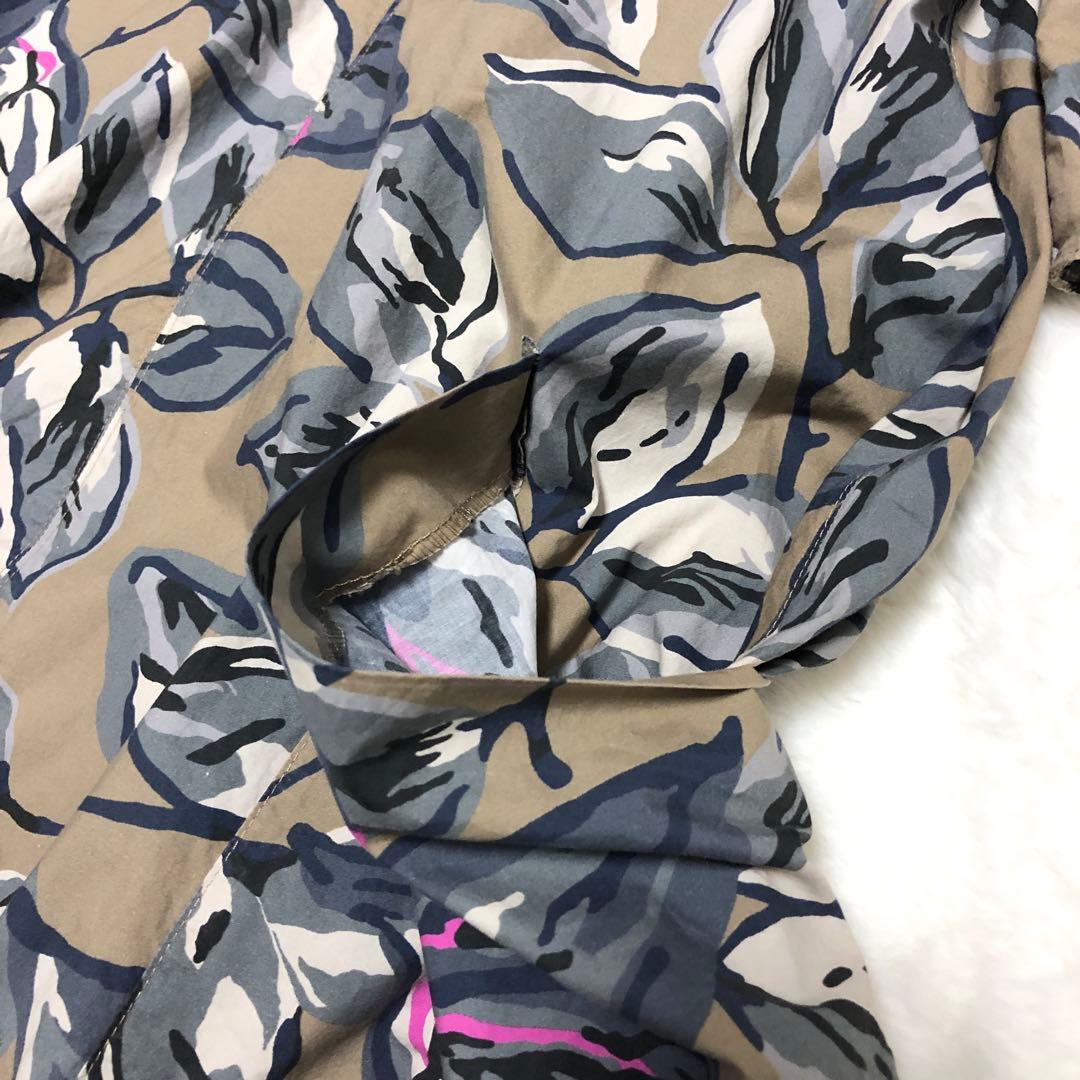 極美品　エスマックスマーラ　ロングワンピース　花柄　リボン✨　ポケット✨