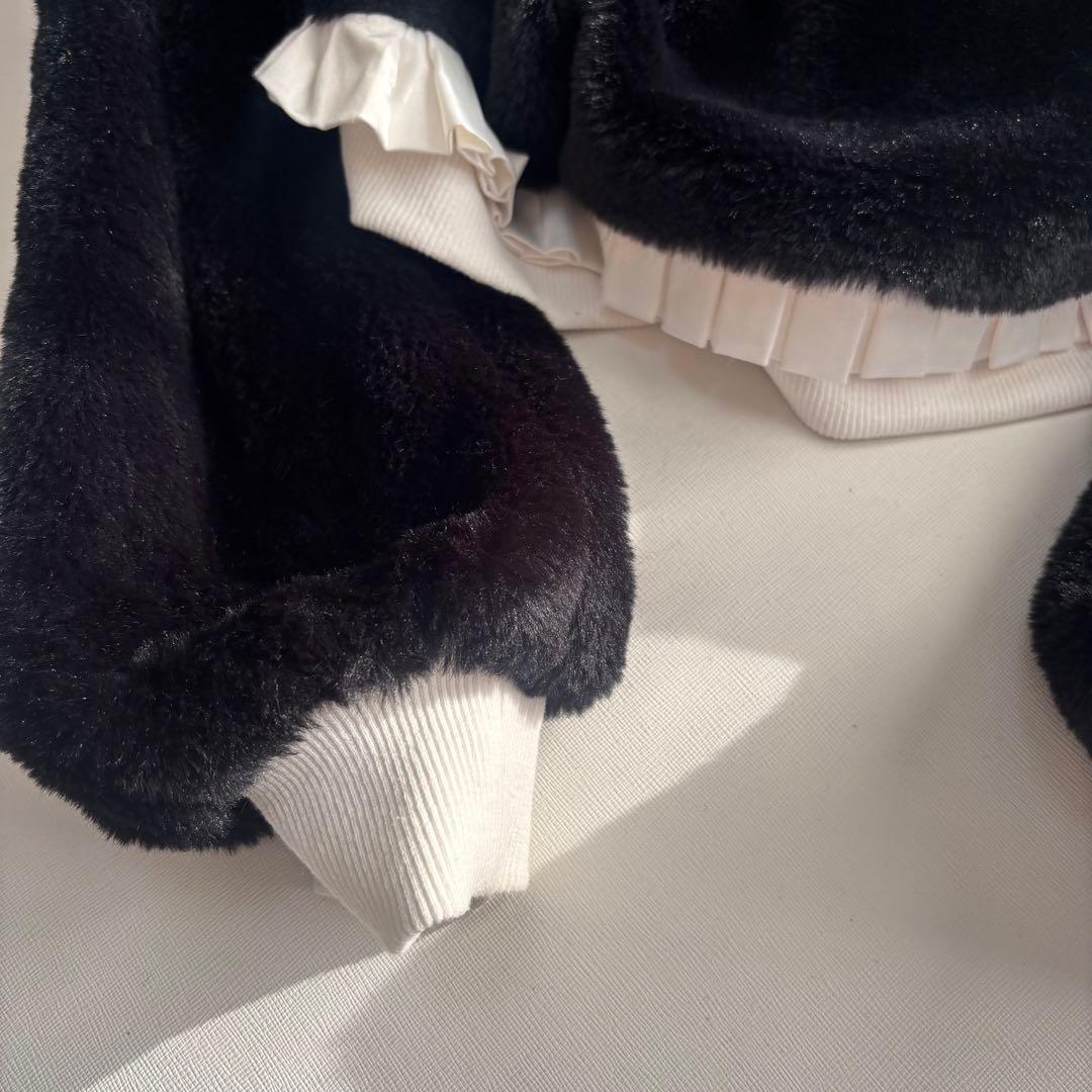 Dimmoire ディムモアール　ボア　ショート　フーディ　黒　ファー　地雷